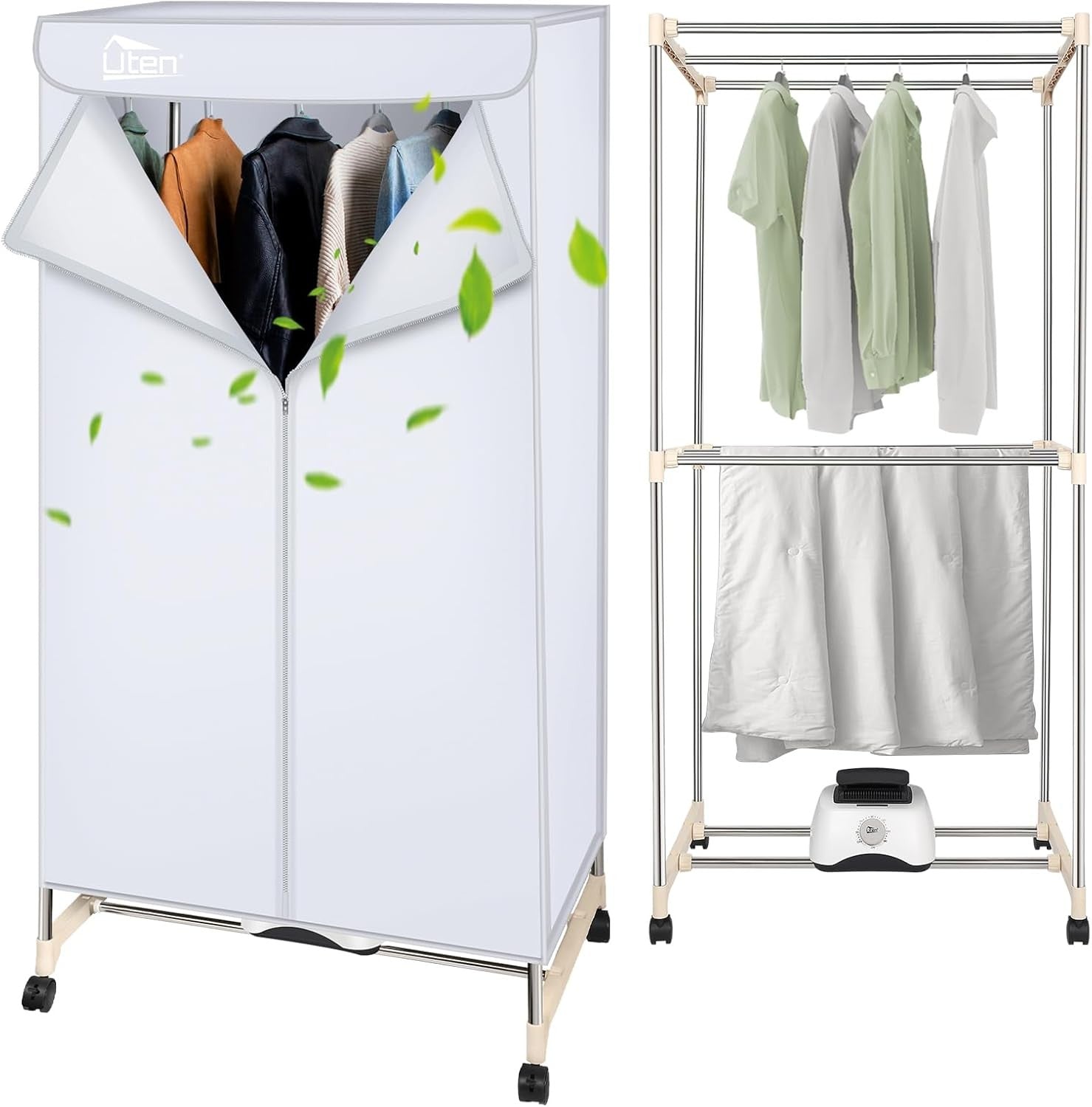 Electric Clothes Dryer Wardrobe 1500W Warm Air Drying Rack Indoor