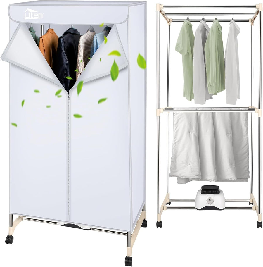 Electric Clothes Dryer Wardrobe 1500W Warm Air Drying Rack Indoor