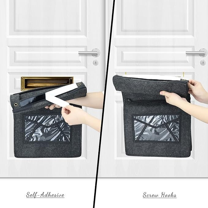Wall Mounted Felt Mail Catcher – Lockable, Pet-Safe, Fits Standard Doors