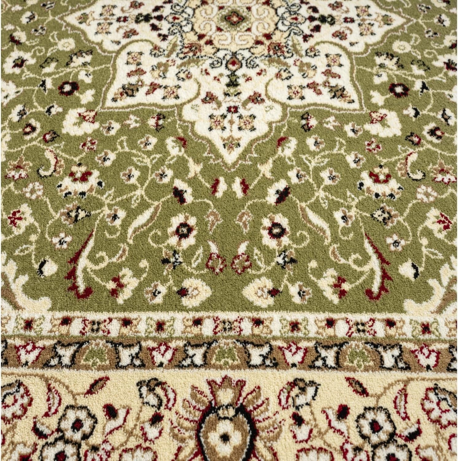 Green Traditional Area Rug 160x230cm Heavy Soft Non Slip Living Room Carpet