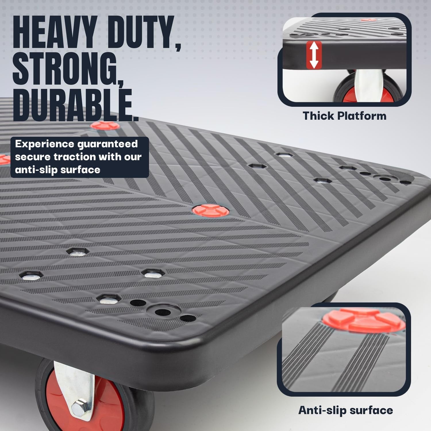 Heavy Duty Platform Truck 400kg Folding Utility Trolley with Handle