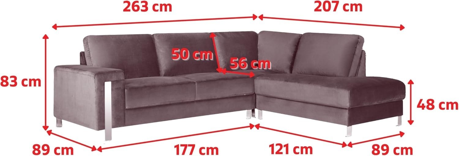 White Faux Leather 5-Seater L-Shaped Corner Sofa with Chaise – Durable Vegan Lea