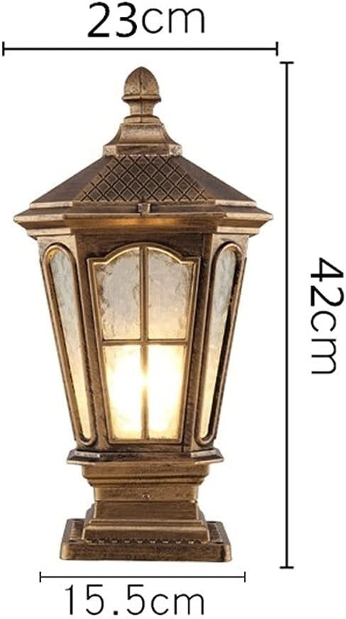 Outdoor Post Lantern Light, IP65 Waterproof Bronze E27 Garden Lamp