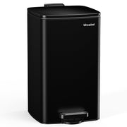 30L Black Pedal Kitchen Bin Soft Close Stainless Steel