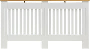 White Radiator Cover Cabinet with Drawers Modern MDF Storage Shelf, Large