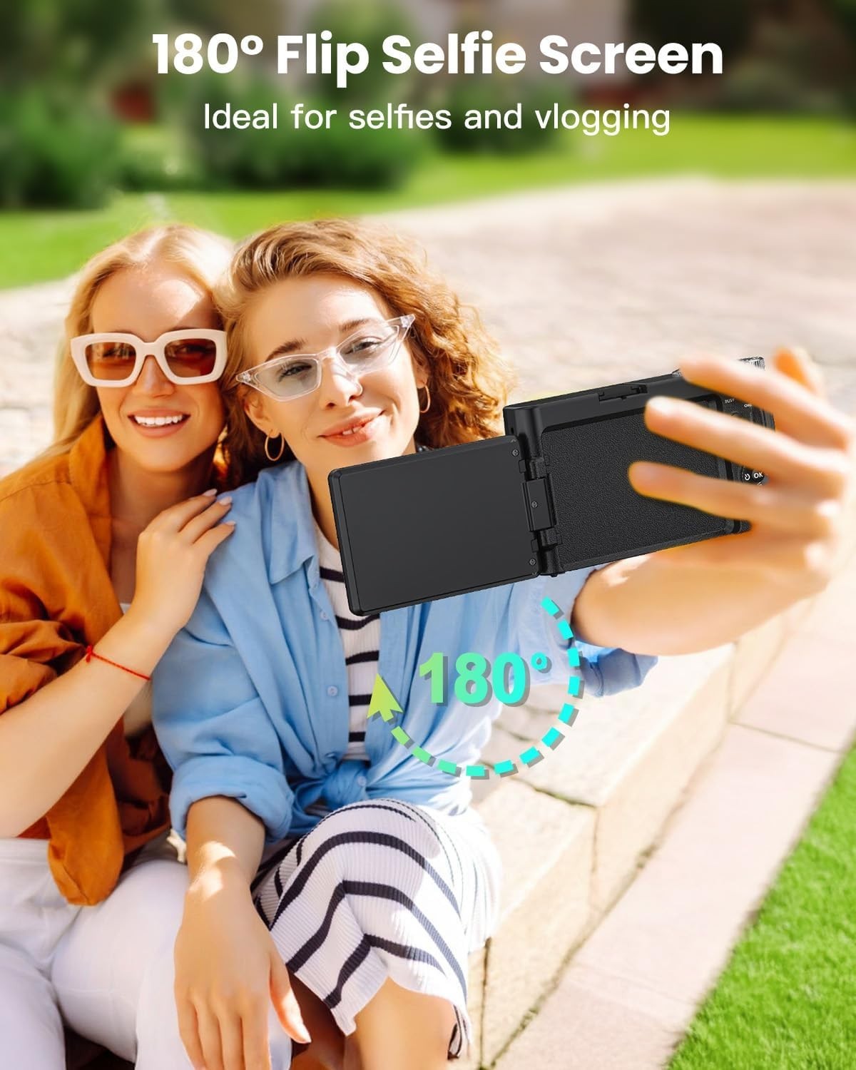 4K 64MP Vlogging Camera WiFi Flip Screen 16X Zoom SD Bundle