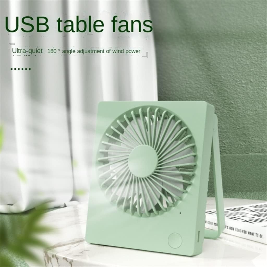 Mini Desk Fan – Portable Oscillating USB Table Air Cooler Adjustable Angle Quiet