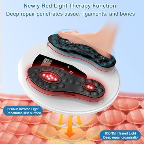 Blood Circulation Foot Massager with EMS TENS & Infrared Light Therapy