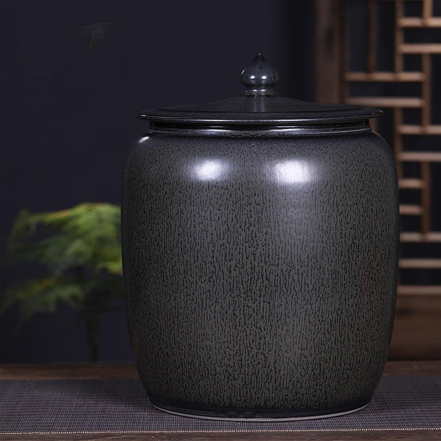 10KG Ceramic Rice Storage Container Airtight Grain Keeper Kitchen Bin