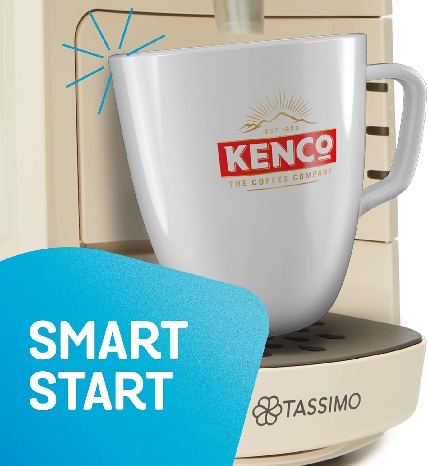 Cream Pod Coffee Machine 1300W Compact One-Touch Brewer with 0.8L Tank