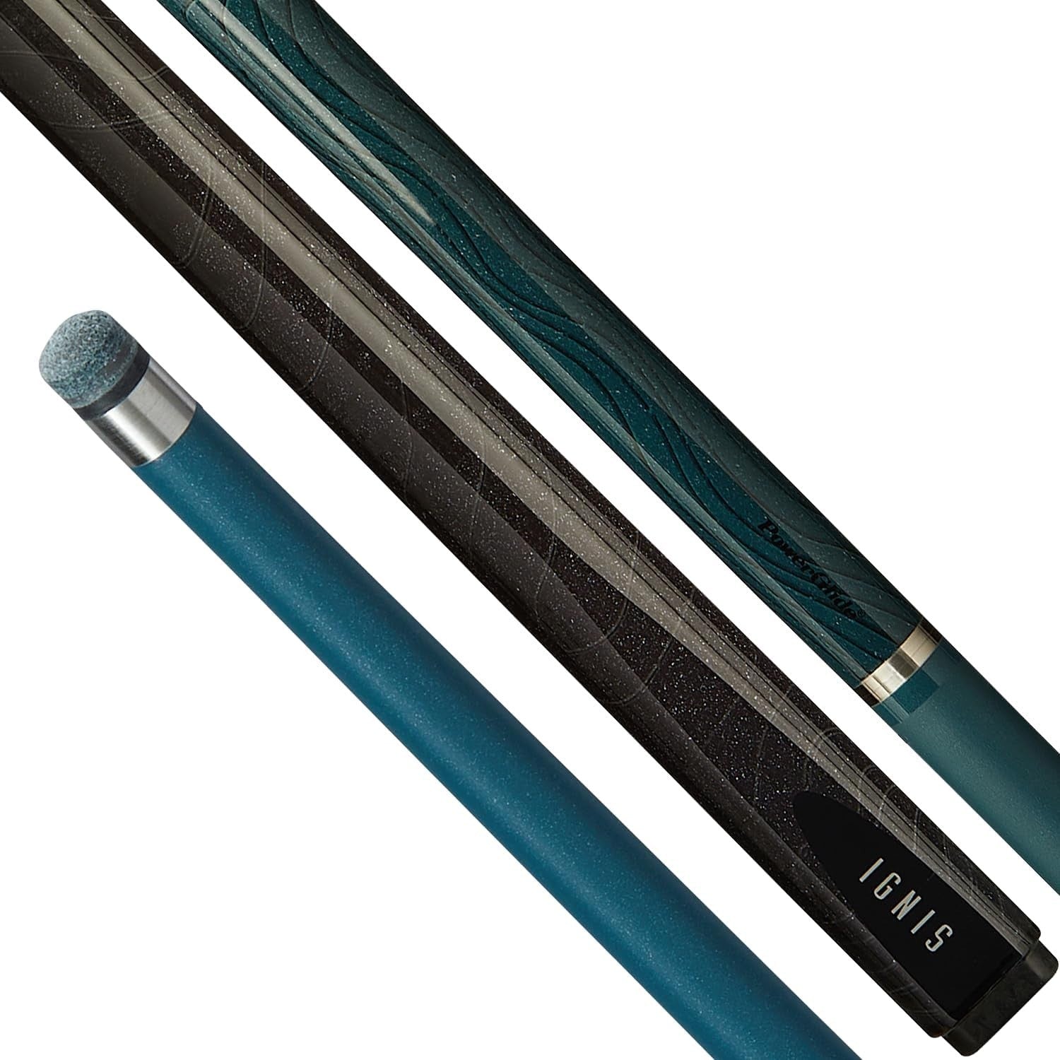 57" Carbon Fibre Snooker Pool Cue 2 Piece 10mm Tip 18oz High Gloss