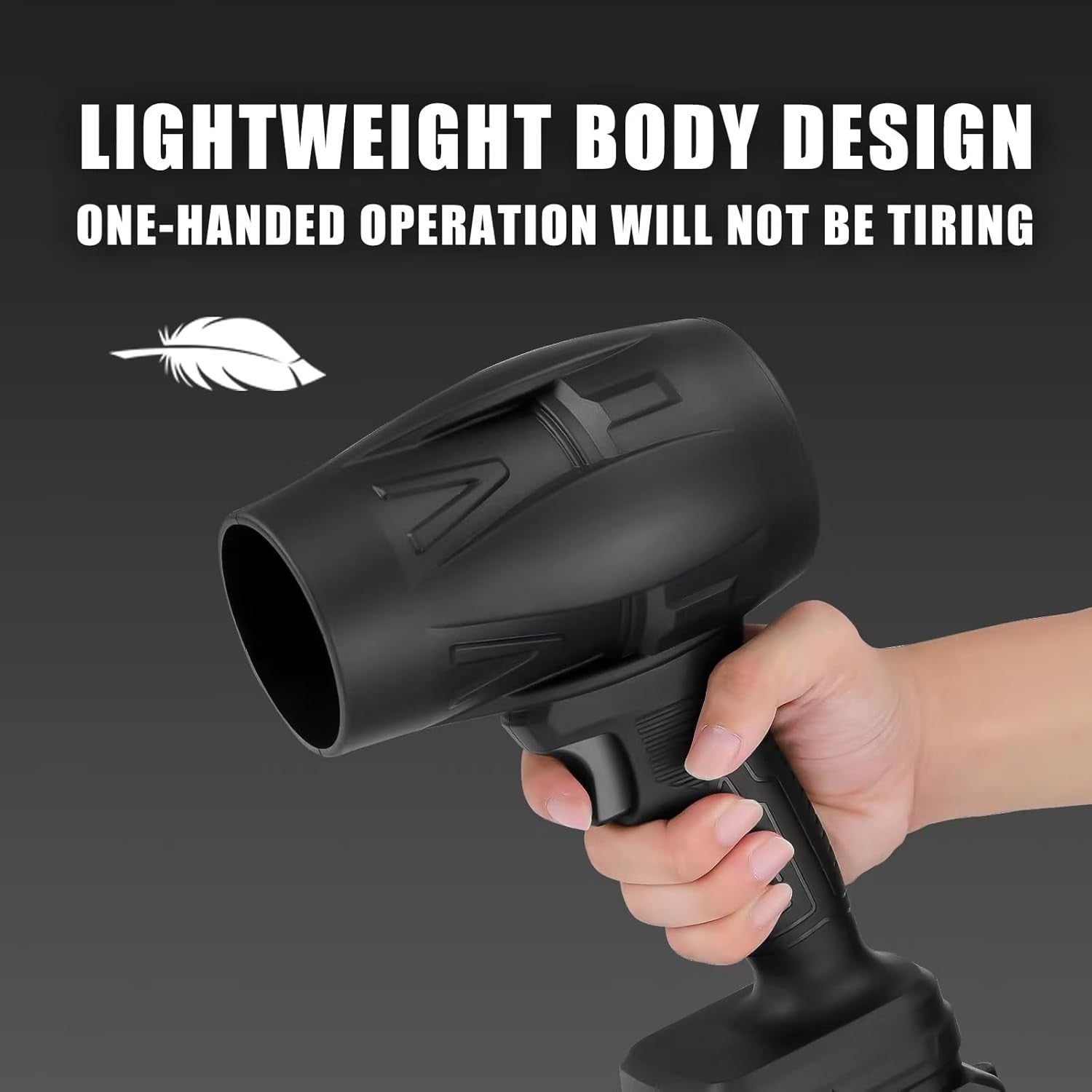 Cordless Mini Leaf Blower 130000RPM Handheld Electric Dust Cleaner 2 Batteries