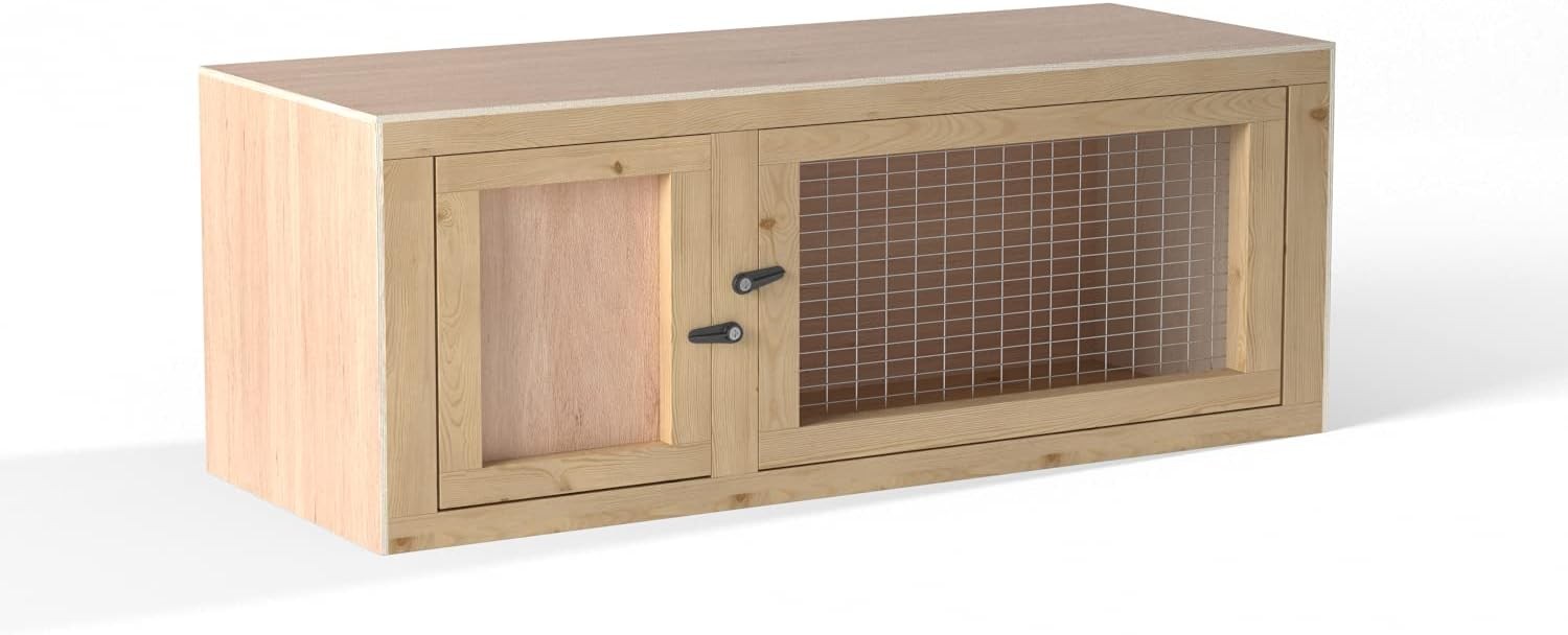 Indoor Small Animal Hospital Hutch 32in Stackable Wooden Cage Assembled