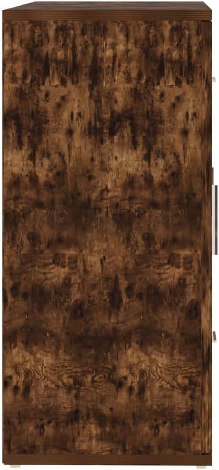 Modern Wood Sideboard Cabinet Storage Unit 2 Door 3 Drawer Smoked Oak