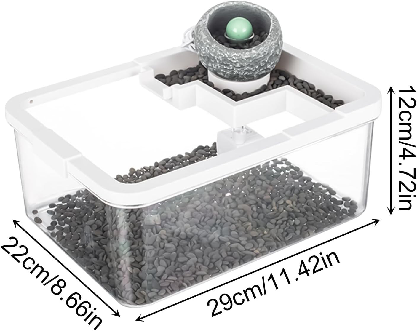 Small Desktop Fish Tank Kit | Filtered Aquarium w/ USB Light & Pump