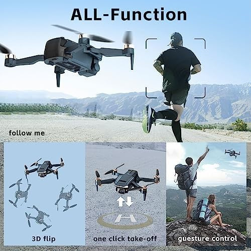 4K Camera Drone for Beginners, 84min Flight, Brushless Motor, Follow Me GPS