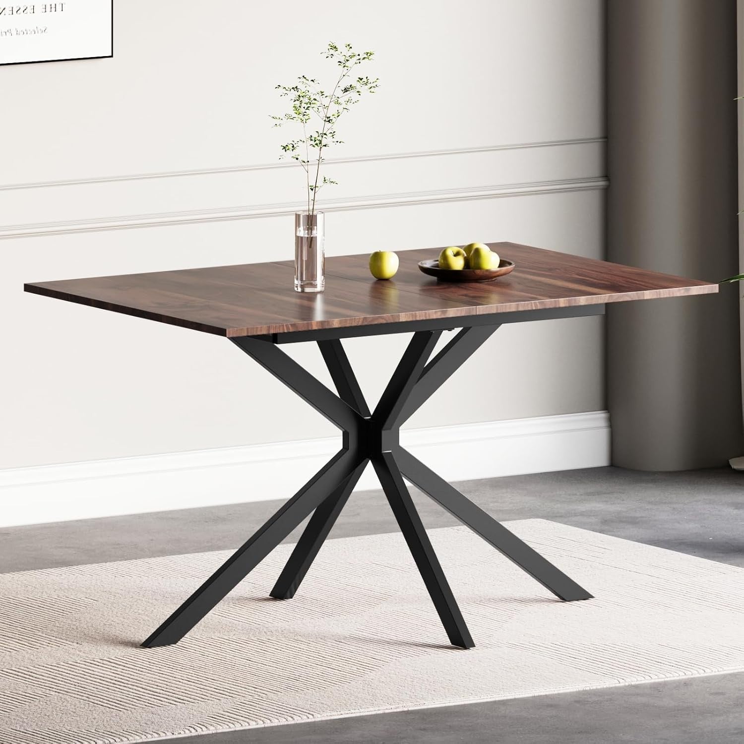 Extendable Dining Table 120-160cm Wood Effect Kitchen