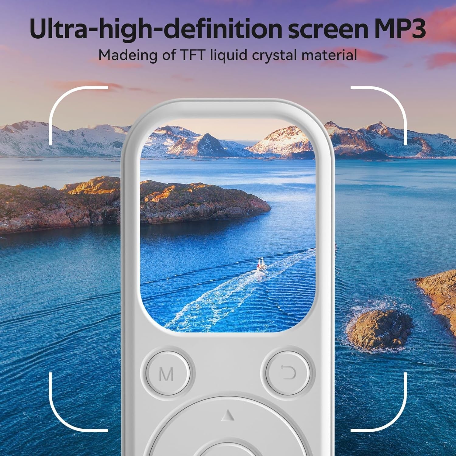 64GB Bluetooth MP3 Player White 2.01" HD Screen FM
