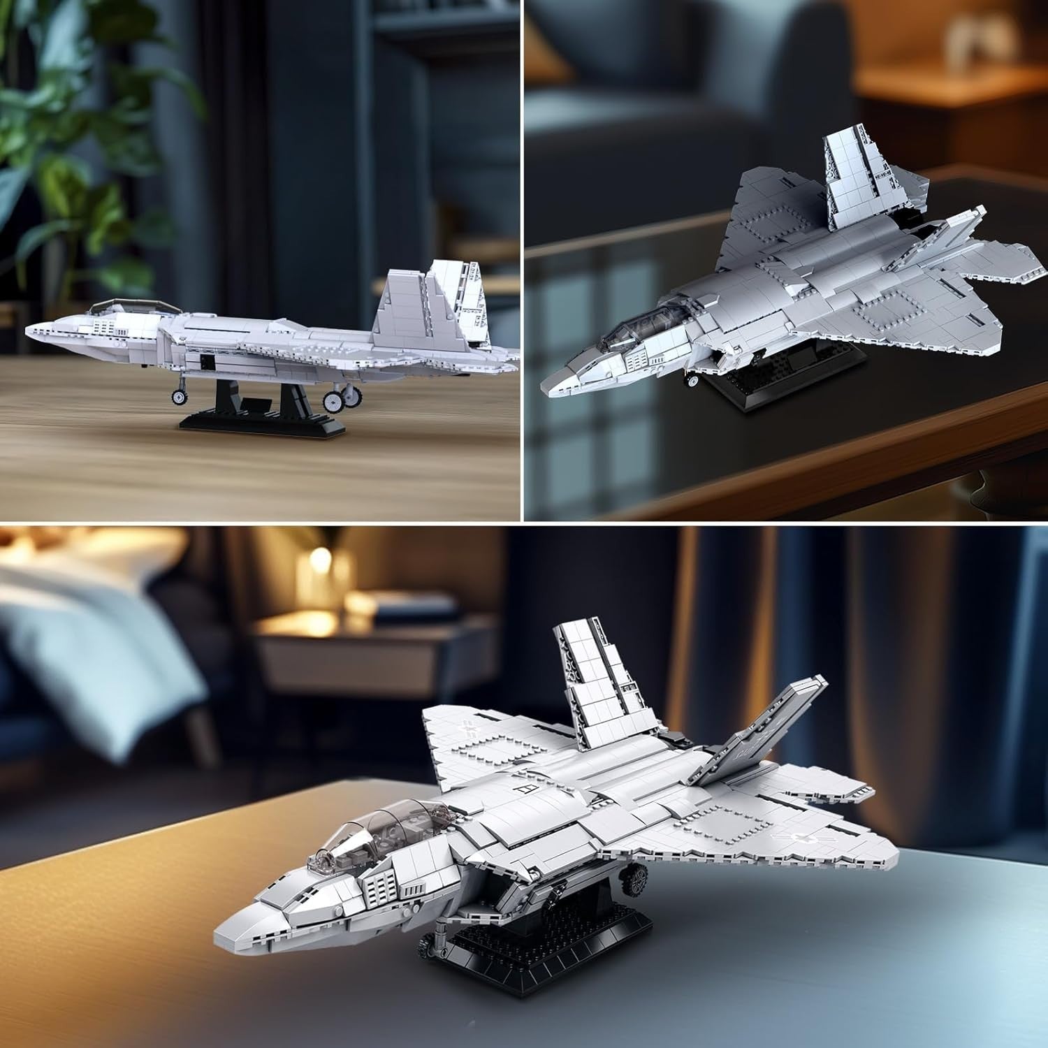 F-22 Raptor Jet Building Blocks Set – 1837 PCS Military Fighter Model Kit