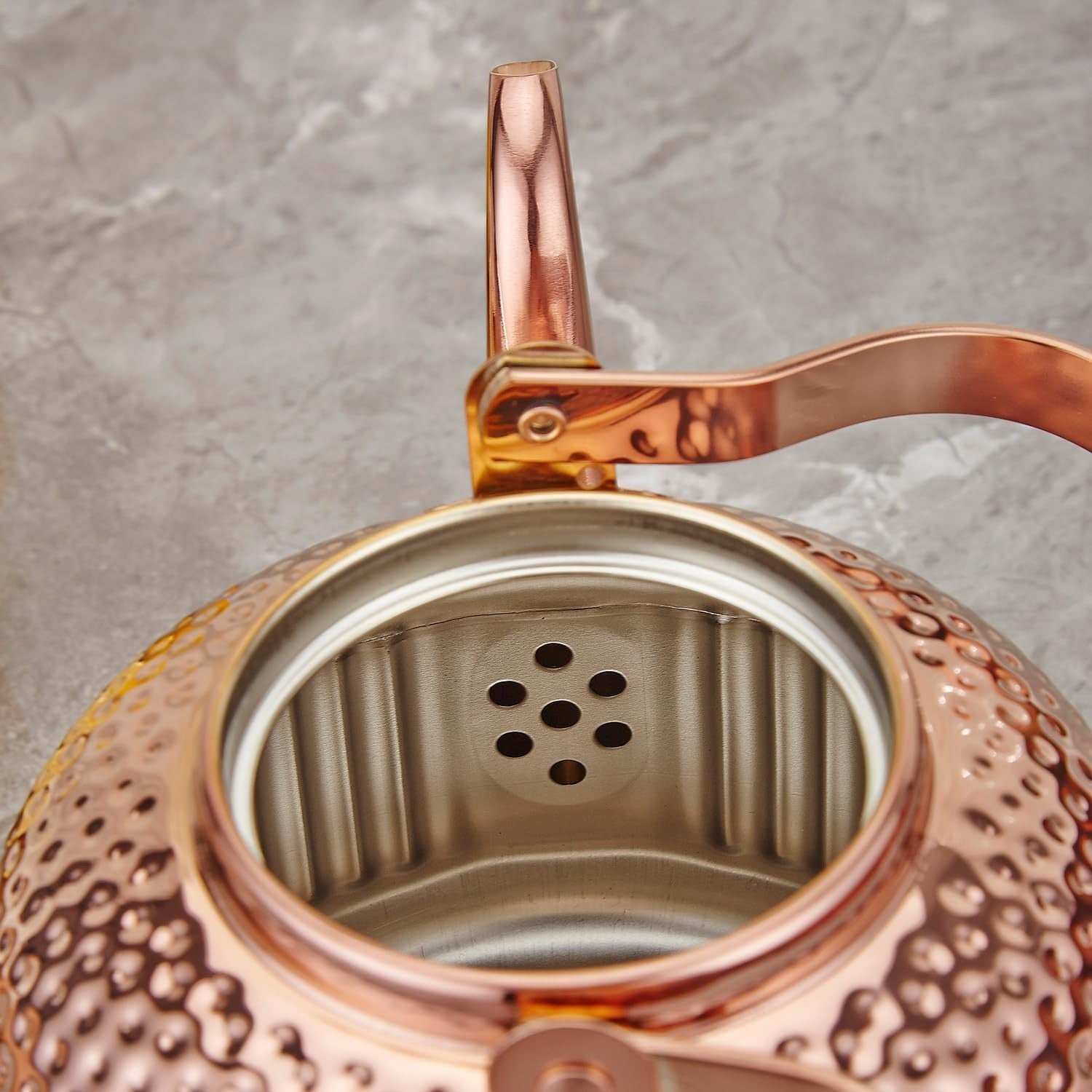 Copper Stainless Steel Teapot with Infuser 1.5L Loose Leaf Tea Pot