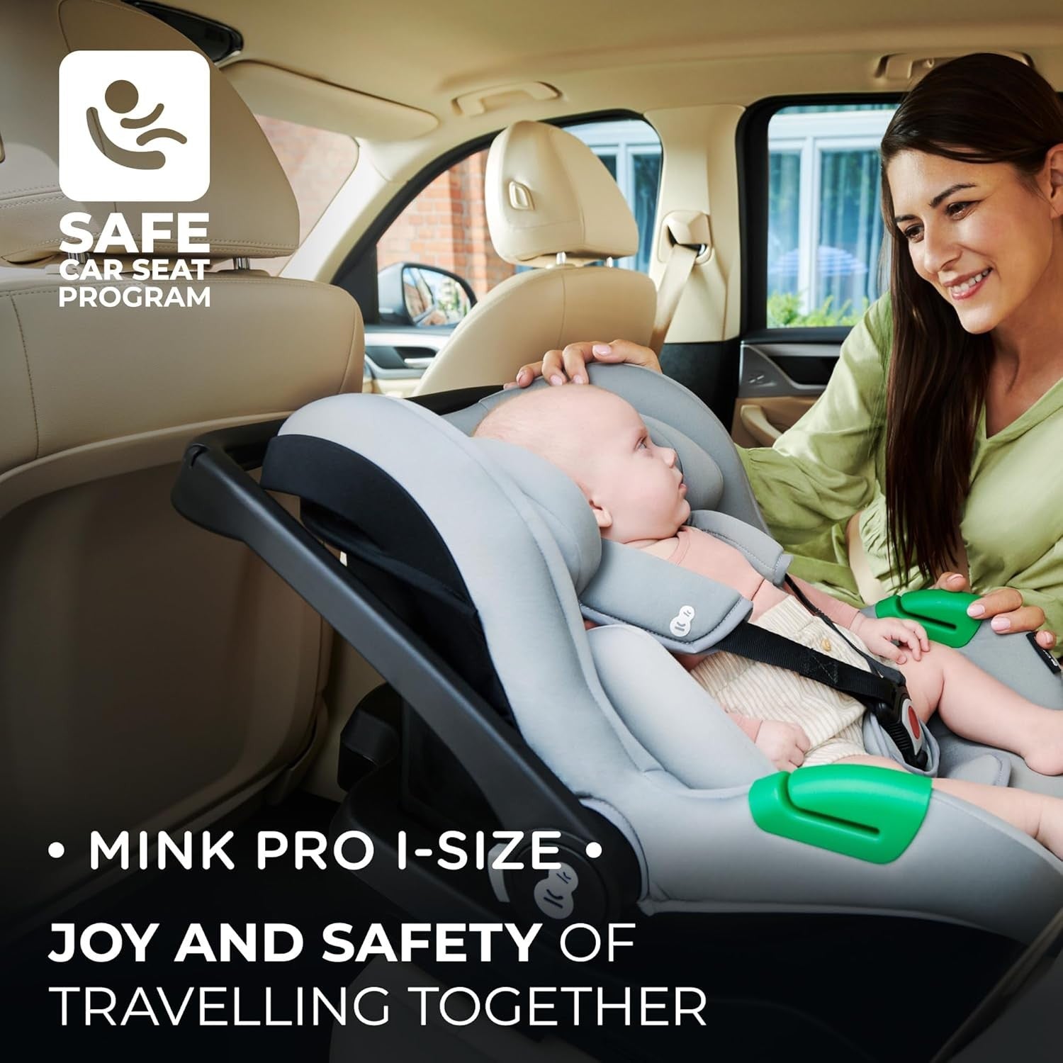 i-Size Baby Car Seat ISOFIX Base Rear Facing 40–75cm Newborn Grey