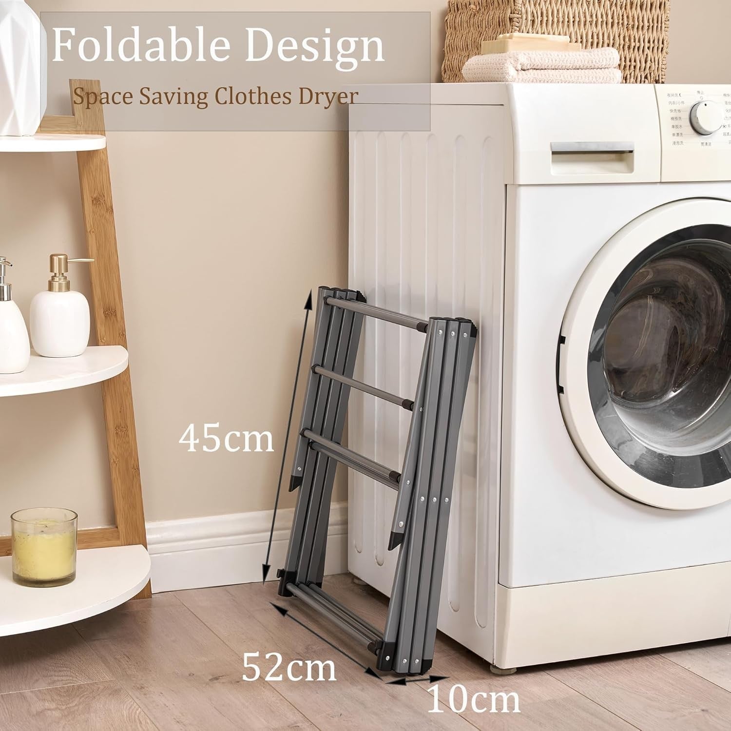 3 Tier Clothes Airer Folding Laundry Drying Rack Heavy Duty Space Saving