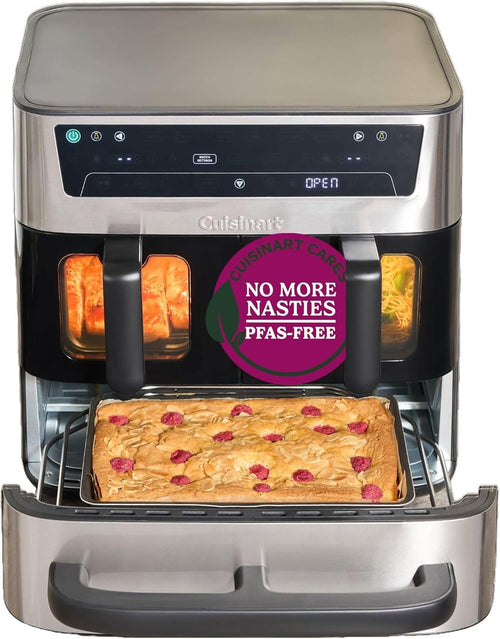 13.6L Tri Zone Air Fryer Oven PFAS Free 3 Zones 9in1 12” Pizza Silver