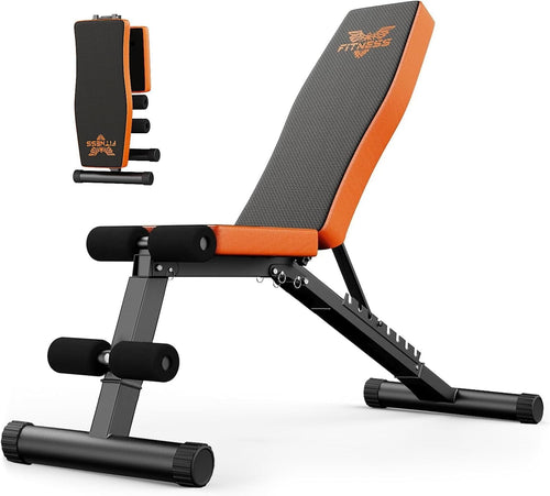 Adjustable Folding Workout Bench 660LB Home Gym Weight Training