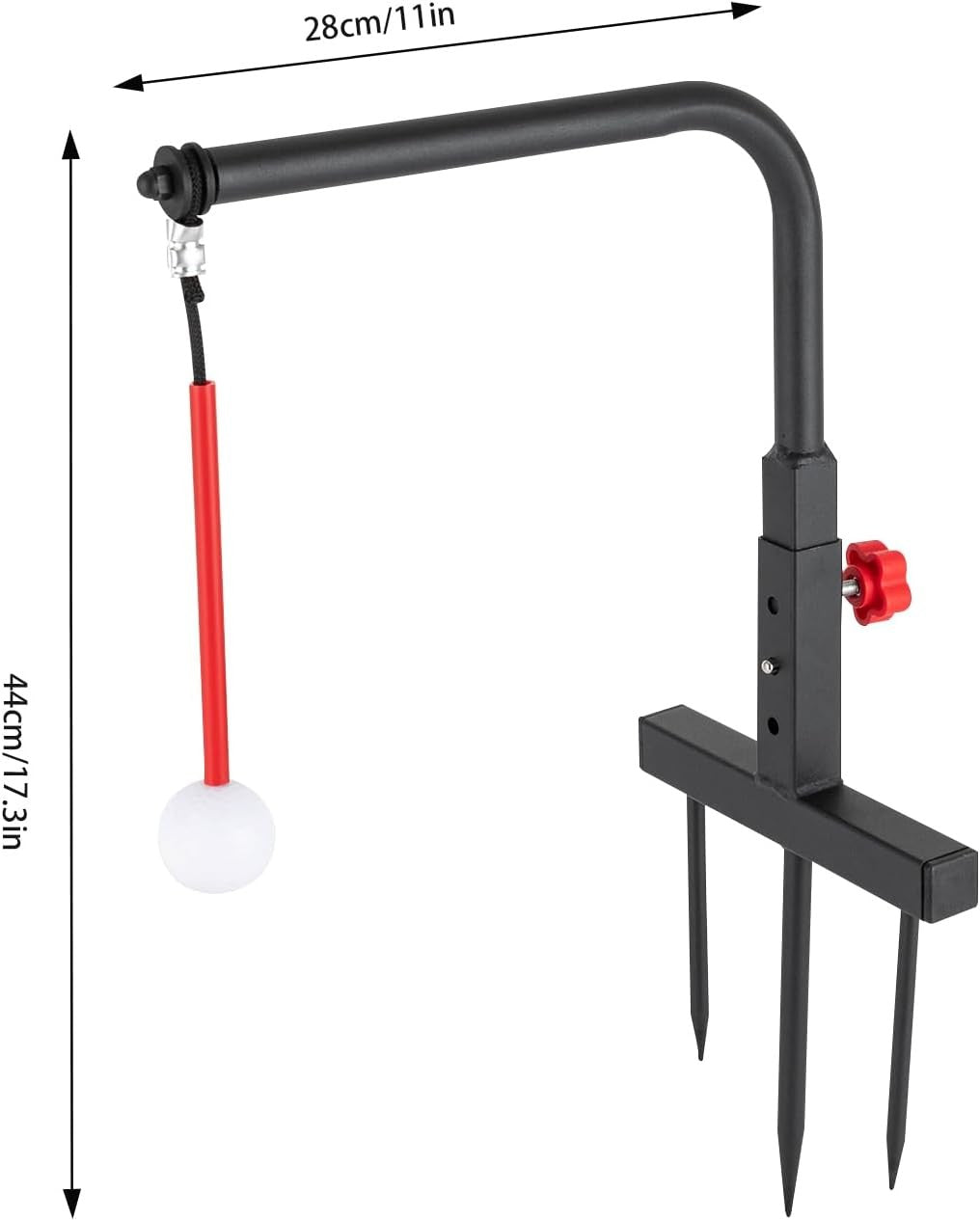 Golf Swing Trainer Bar 360° Ball Return Adjustable Practice Aid