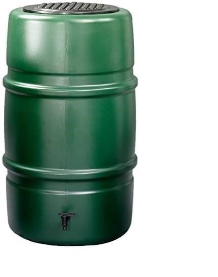 227L Green Water Butt Kit With Stand, Tap & Diverter Rain Collector
