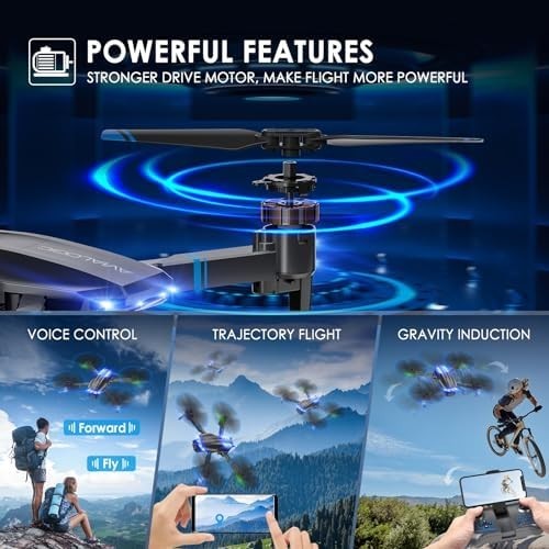 Foldable 4K HD Drone with Dual Batteries, 30Min Flight & Gesture Control