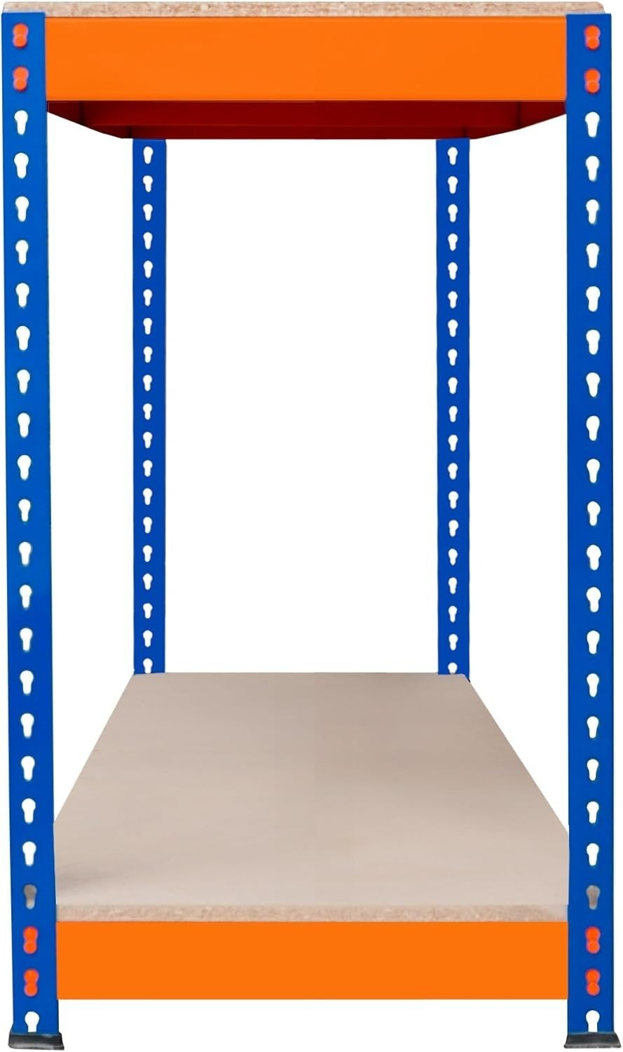 Heavy Duty Garage Workbench 300kg Shelves Boltless Steel Frame 120x45x90