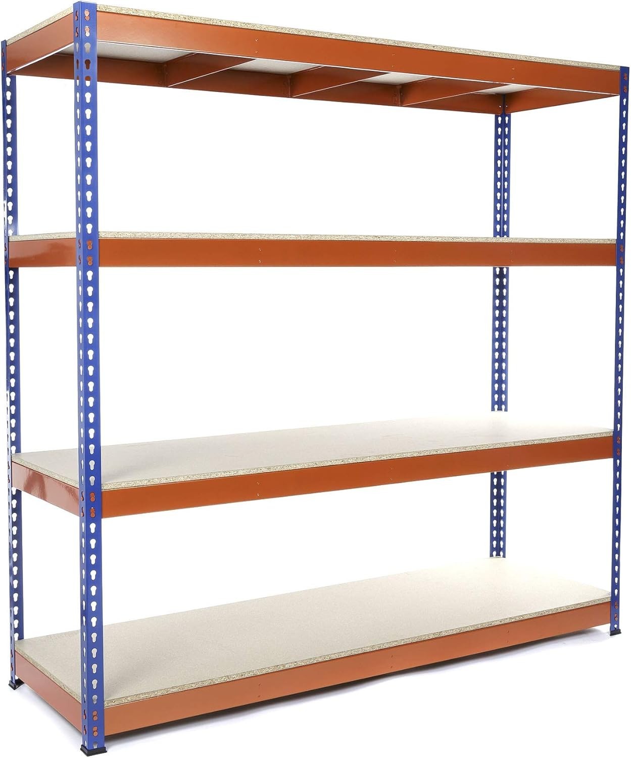 2-Bay 4-Tier Heavy Duty Garage Shelving Unit 180x60x180cm 500KG UDL