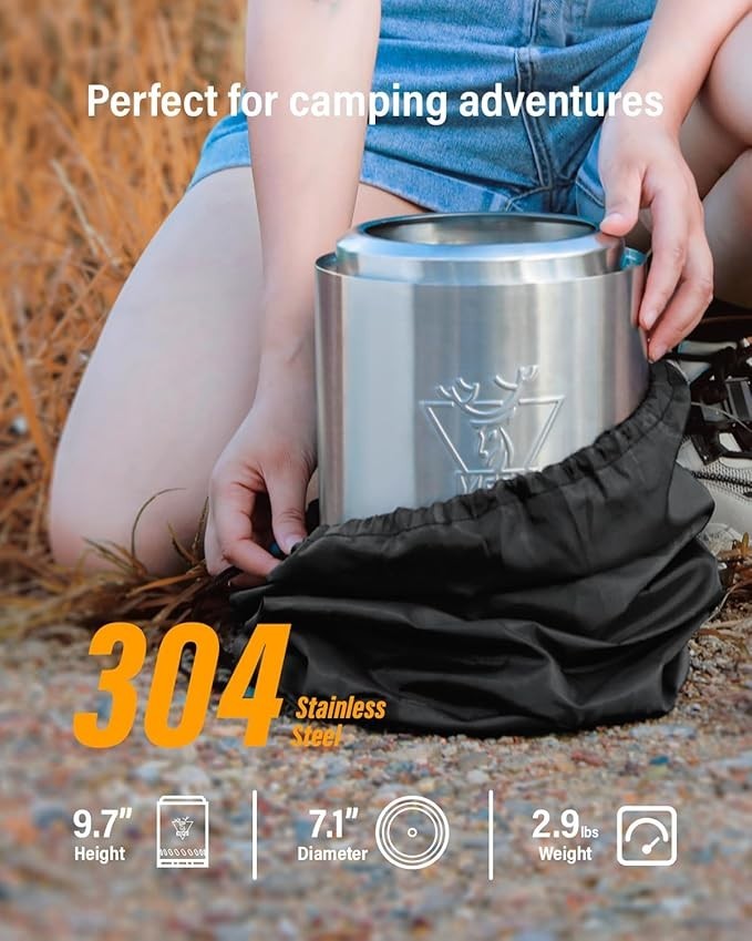 Smokeless Tabletop Fire Pit Portable Wood Pellet Burner Safe Indoor Outdoor Use