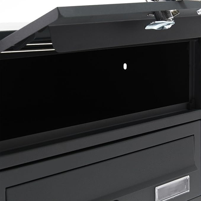 Outdoor Multi Slot Letterbox System 6 Mailboxes Anthracite Steel Secure