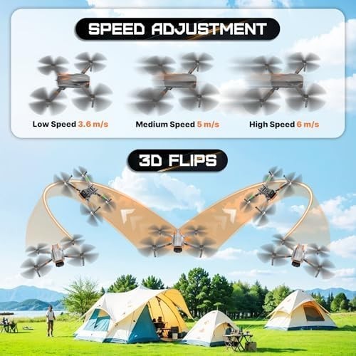Brushless 4K Camera Drone for Kids & Adults, Foldable RC Quadcopter