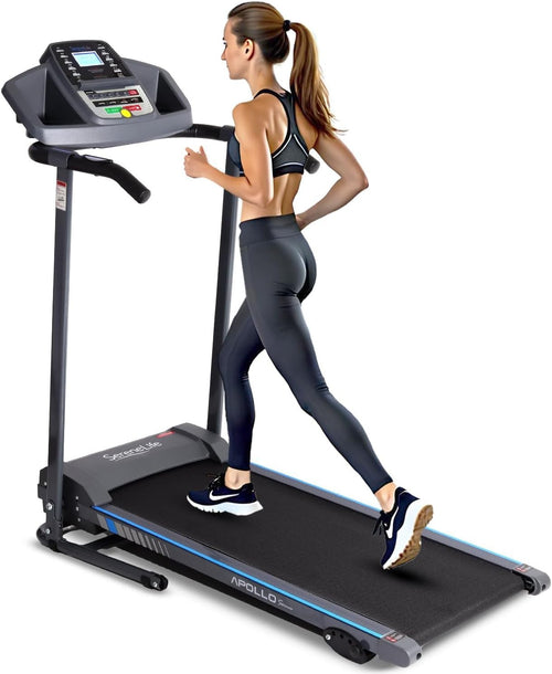 Folding Electric Treadmill 6 mph Home Cardio Fitness Bluetooth App