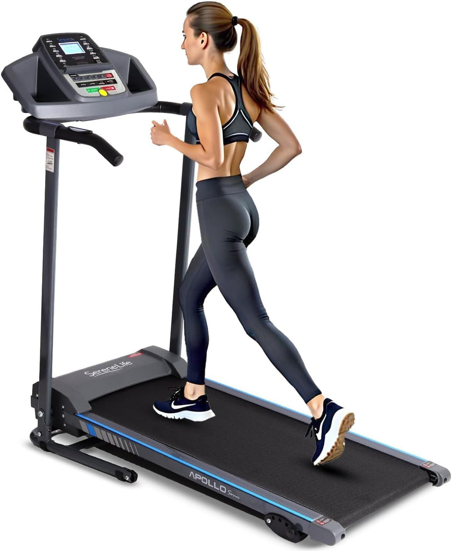 Folding Electric Treadmill 6 mph Home Cardio Fitness Bluetooth App