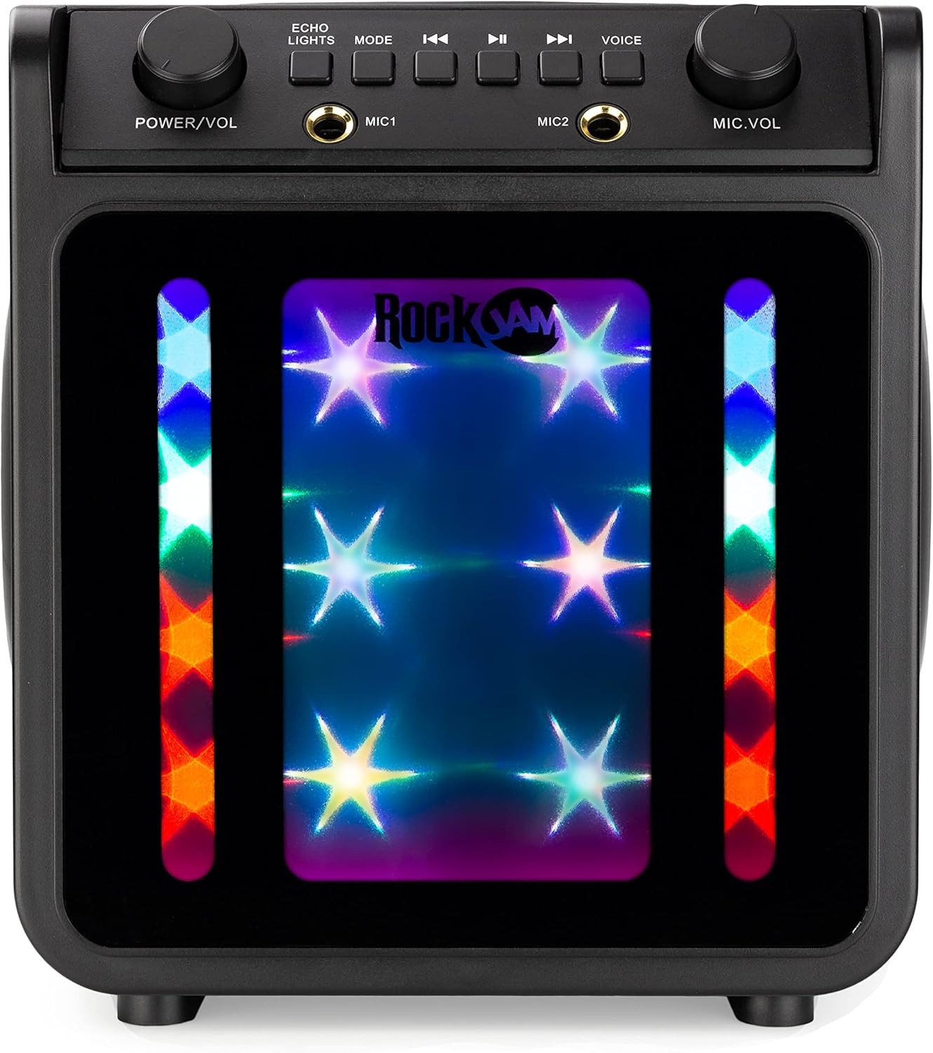 Bluetooth Karaoke Machine 10W with 2 Mics LED Speaker