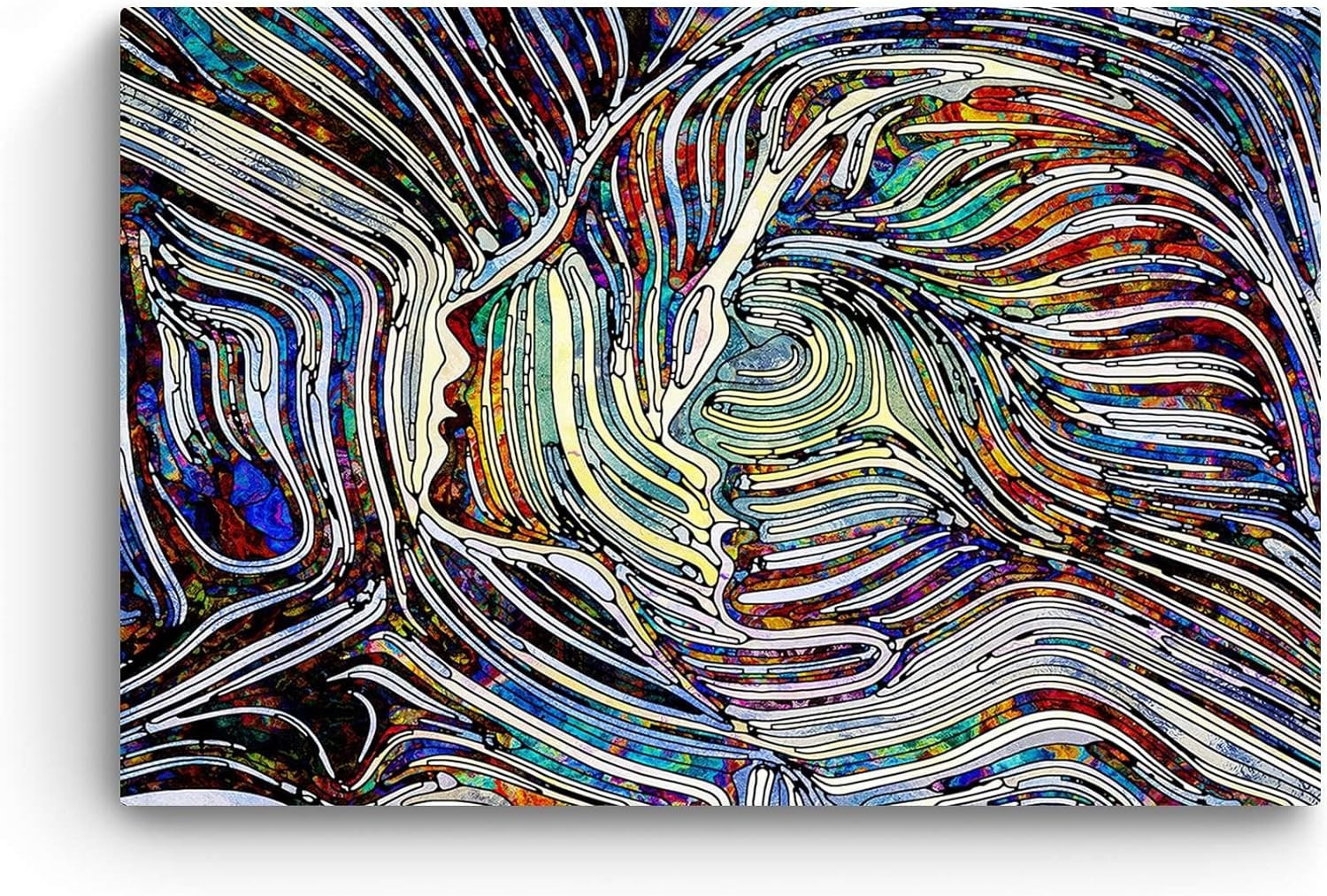 Abstract Eternal Woman Canvas Wall Art 80×120 cm Modern Luminous Decor
