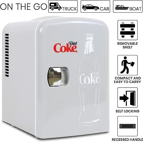4L Mini Fridge Portable Cooler Warmer Table Top Drinks Skincare Grey