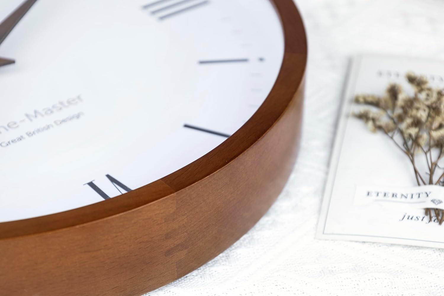Roman Numeral Wall Clock Silent Sweep Battery Operated Classic Design