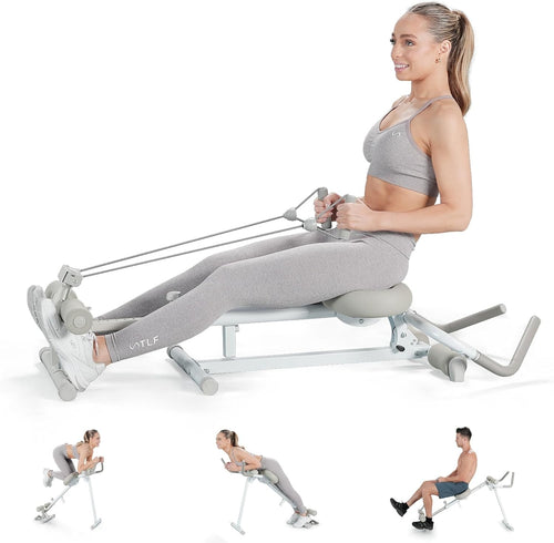 4-in-1 Home Gym Exercise Machine Rowing Ab Glider Leg Press Push Up 110KG
