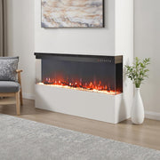 70” Wall Mounted Electric Fireplace 12 LED Flame Heater Remote Slim TV Fire