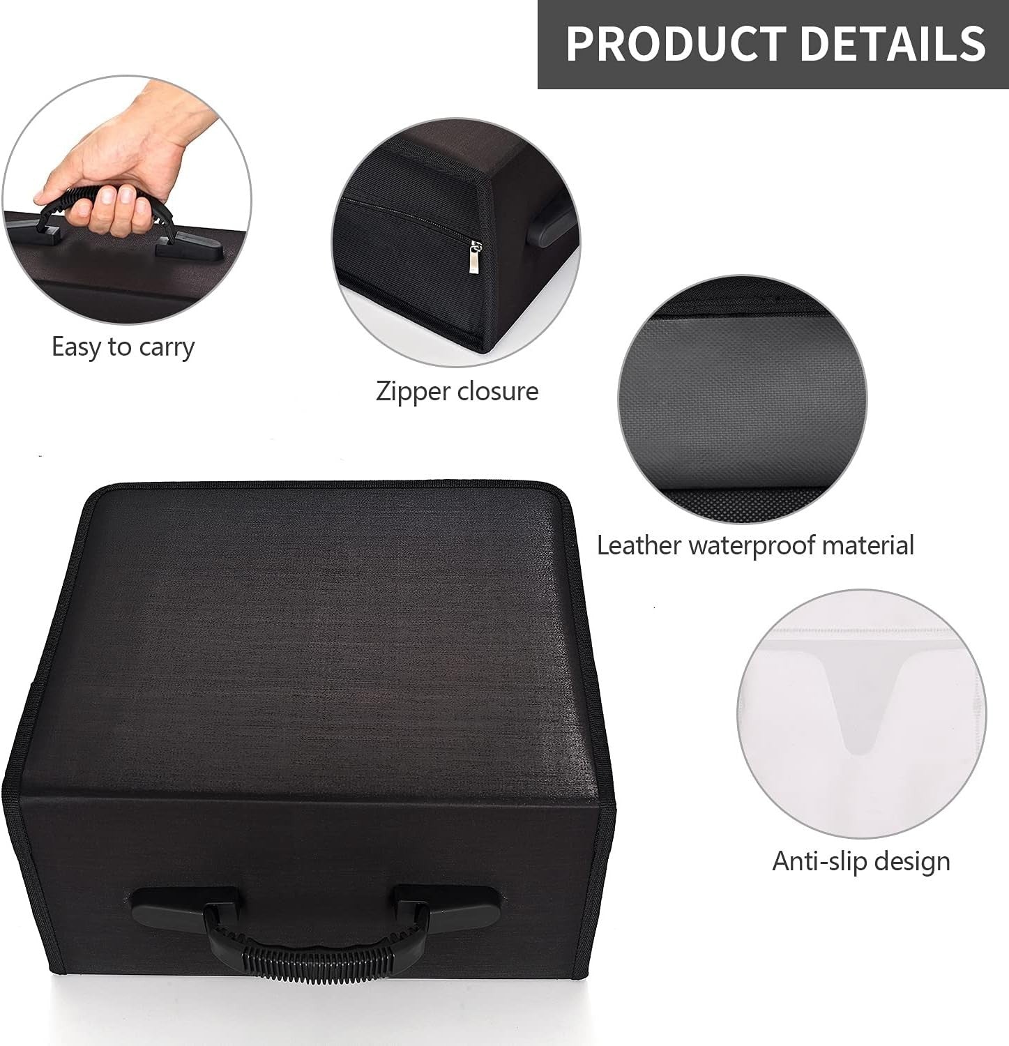 432 Disc CD DVD Storage Binder Case Zipper Media Organizer Black