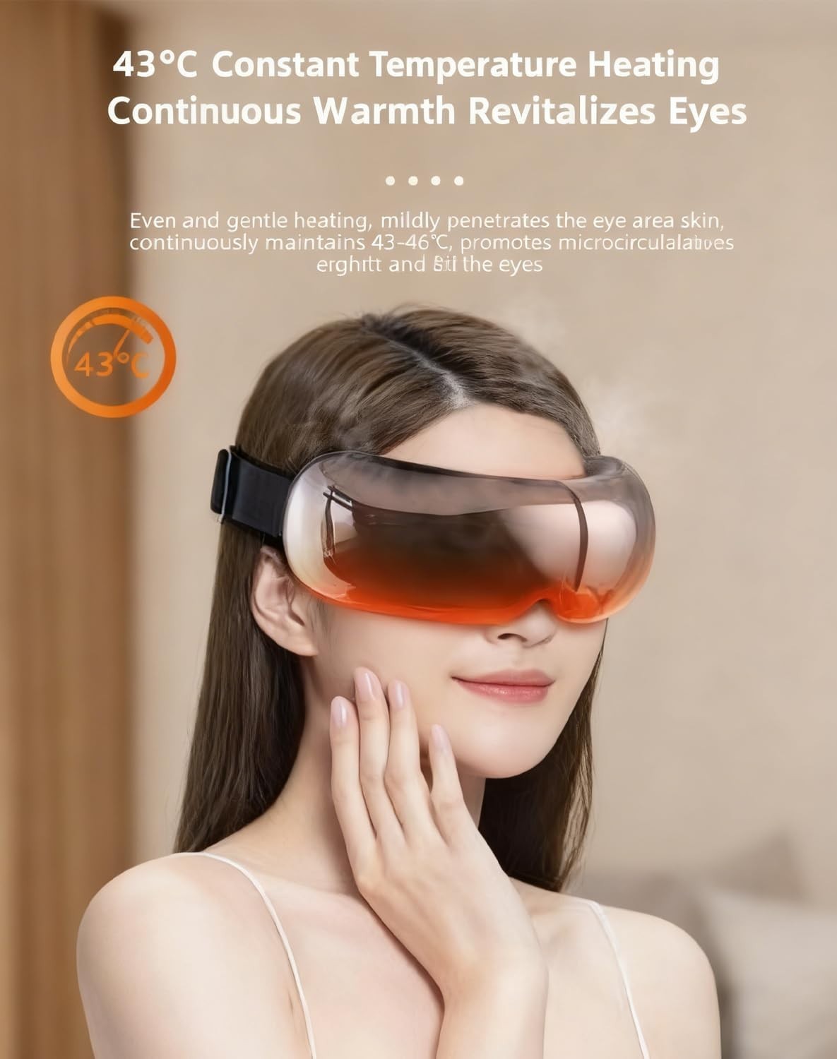 Visible Heated Eye Mask Bluetooth Music Vibration Foldable