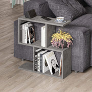 Retro Grey 2-Tier Storage Side Table – Space-Saving, Stylish Organizer