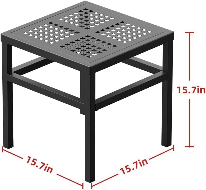 Heavy Duty Metal Plant Stand Indoor Outdoor Black Rust Proof Flower Pot Table