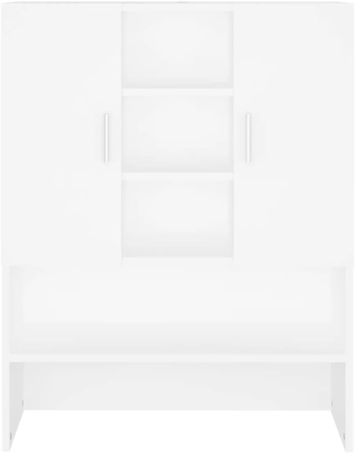 Washing Machine Cabinet Storage Unit Laundry Bathroom Cupboard Shelves White