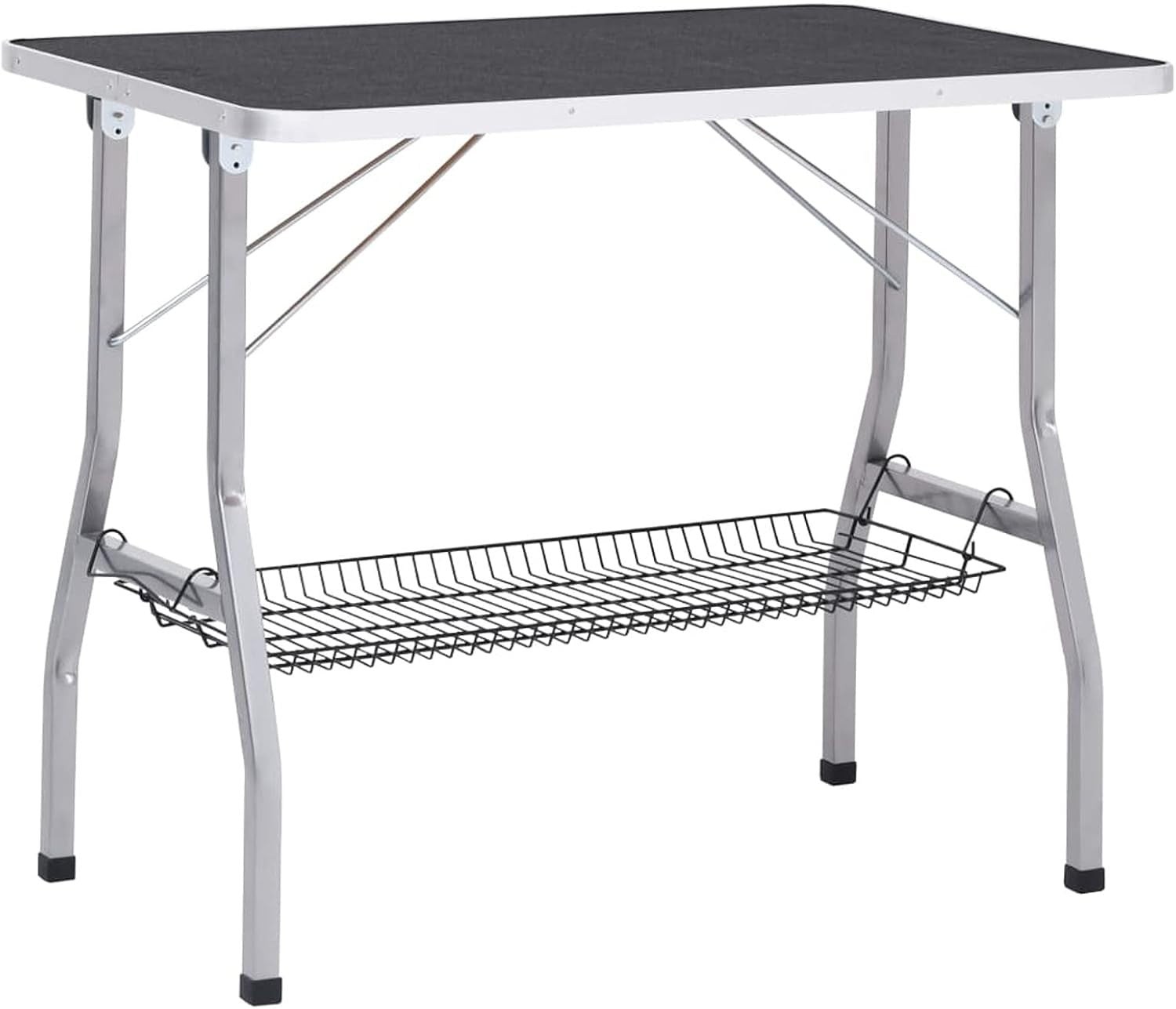 Dog Grooming Table Adjustable Height Non Slip Top Arm Noose Basket Foldable